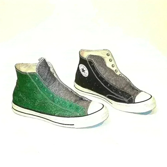 2017 Converse X JW Anderson Chuck Taylor HI Shoes, Glitter First String S7051500 - Picture 3 of 13